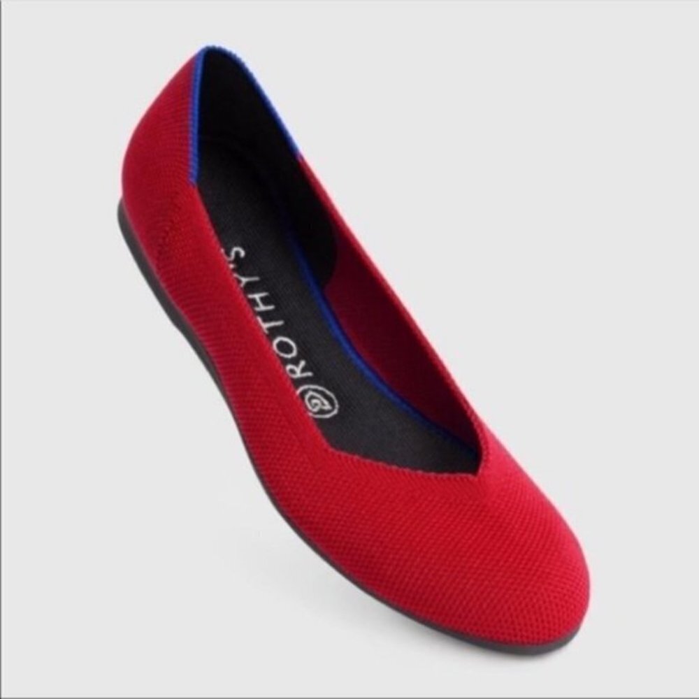Rothy's the Flat in Cherry Red size 6